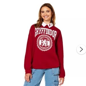 New Gryffindor Collared Crewneck - Harry Potter Halloween Shirt